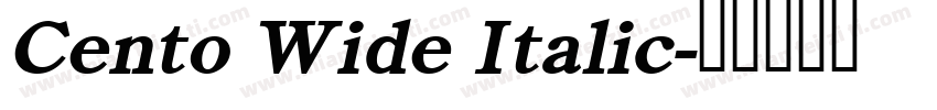 Cento Wide Italic字体转换